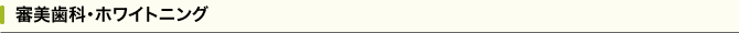 審美歯科・ホワイトニング
