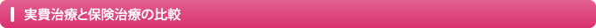 実費治療と保険治療の比較